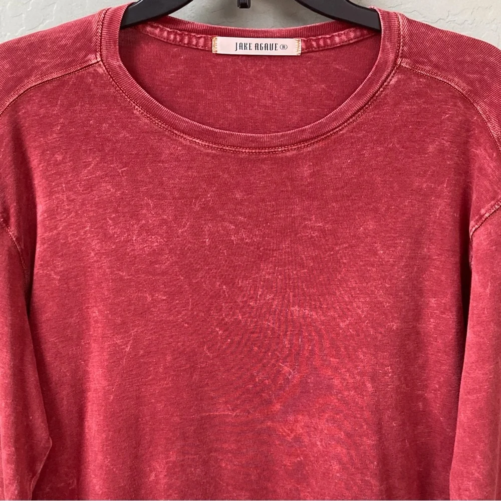 Agave Mens Denimsmith Crewneck Sweater Brick Red Medium Jake Agave Supima Cotton